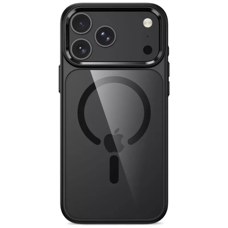 Tech-Protect Magmat MagSafe skaidrus dėklas, skirtas iPhone 17 Pro Max / 18 Pro Max - juodas