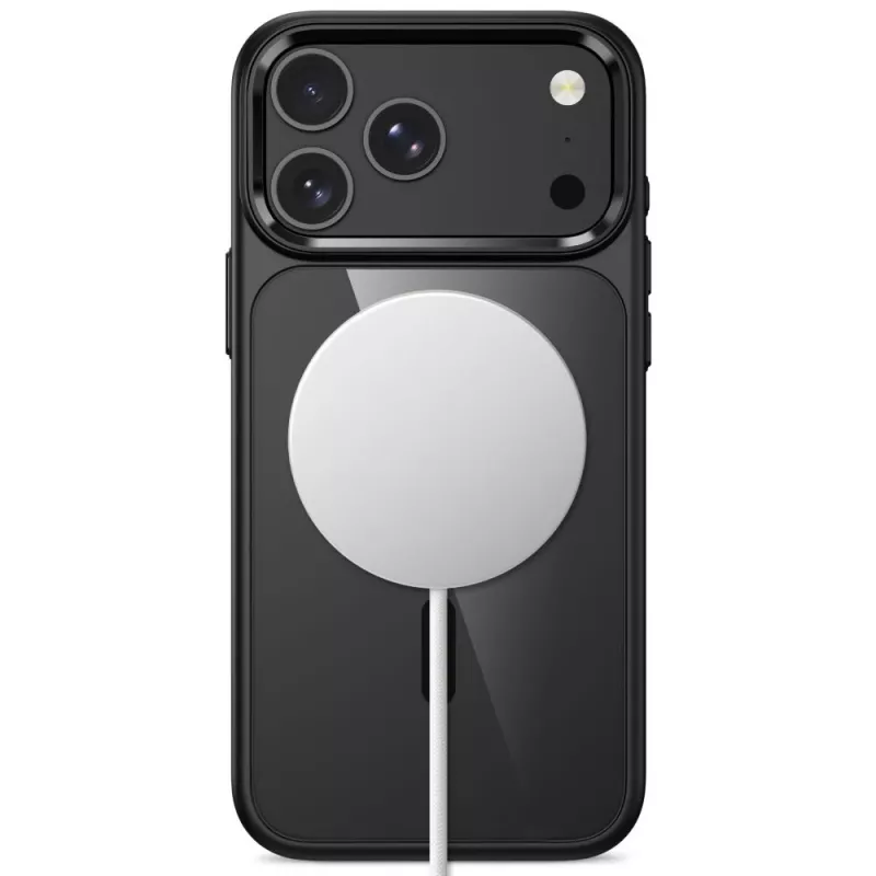 Tech-Protect Magmat MagSafe skaidrus dėklas, skirtas iPhone 17 Pro Max / 18 Pro Max - juodas