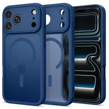 Tech-Protect BasicMag MagSafe dėklas, skirtas iPhone 17 Pro / 18 Pro - matinis tamsiai mėlynas