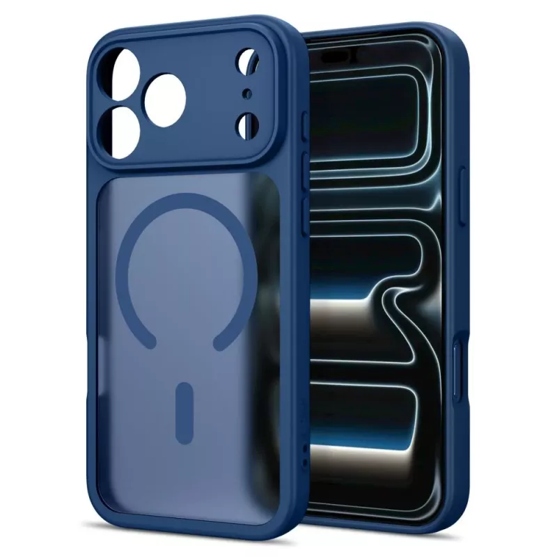 Tech-Protect BasicMag MagSafe dėklas, skirtas iPhone 17 Pro / 18 Pro - matinis tamsiai mėlynas
