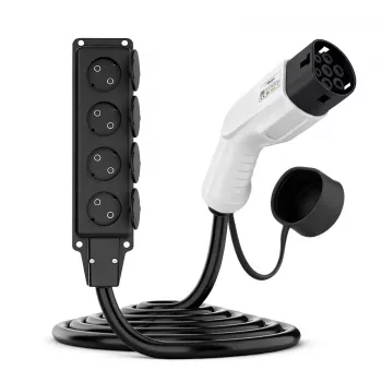 AKYGA AK-SC-E27 V2L adapteris Type 2 į 4x Schuko 16A 3m