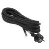 Akyga AK-OT-04S guminis maitinimo kabelis H05RR-F 3 x 1,5 mm², CEE 7/7 kištukas – laisvi laidai, 5 m, juodas