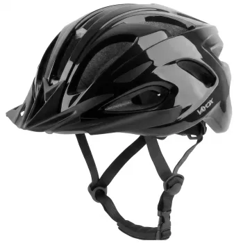 Vayox Kask Speed blizgantis juodas dviračio šalmas su LED šviesa, dydis M (54-58 cm)