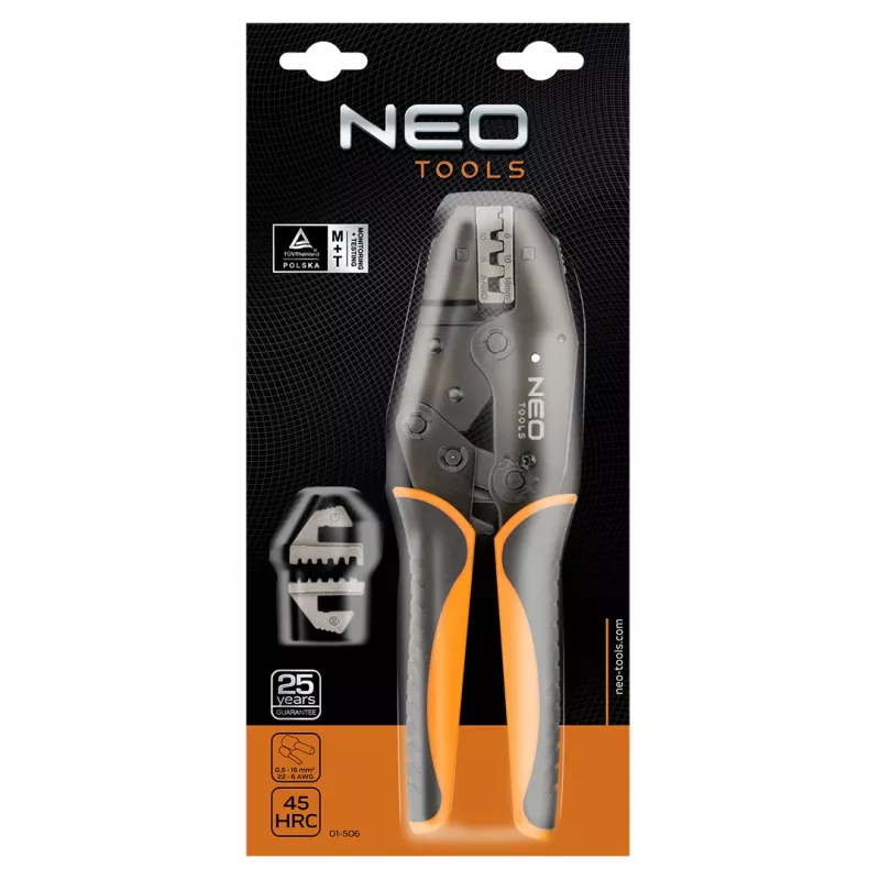 NEO TOOLS Ferrule Crimping Pliers 0.5-16 mm² (22-6 AWG)