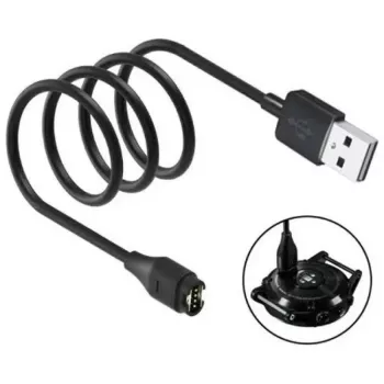 Beline USB-A įkrovimo laidas, skirtas Garmin išmaniesiems laikrodžiams, 1 m, juodas