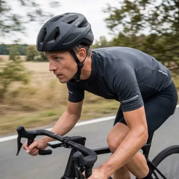 Kask Active matinės juodos spalvos LED šalmas L dydžio VA0424BML Vayox