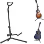 MOZOS GSONE gitaros stovas A-formos universalus sulankstomas su apsauginiu paminkštinimu juodas