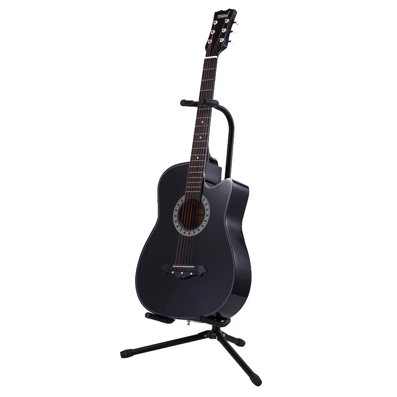 MOZOS GSONE gitaros stovas A-formos universalus sulankstomas su apsauginiu paminkštinimu juodas