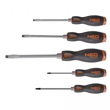 NEO TOOLS smūginiai atsuktuvai, S2, 5 vnt. rinkinys