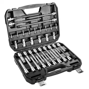 NEO TOOLS 38 dalių 1/2 colio pavaros Torx lizdinių antgalių rinkinys