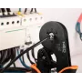 Automatinės reketinės presavimo replės įvorių antgaliams 0,25-16 mm² (AWG 23-5), kvadratinis presavimas, 210 mm, ergonomiška dviejų medžiagų rankena, juoda/oranžinė