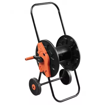 NEO TOOLS sodo žarnos vežimėlis su rite, plastikinis, 60 m 1/2 colio talpa, pilkas/oranžinis