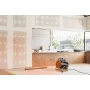 NEO TOOLS 90-068 pramoninis elektrinis ventiliatorinis šildytuvas 3kW, 2 šildymo režimai, IPX4 atsparus vandens purslams, reguliuojamas termostatas, nešiojamas