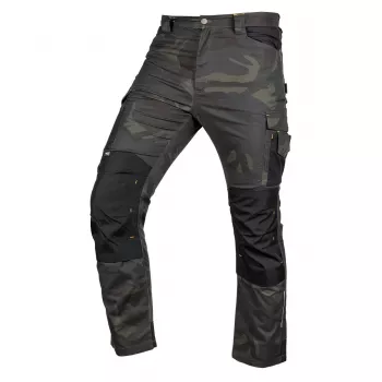 NEO TOOLS Mix&Match darbo kelnės, drobinės, su Cordura sutvirtinimais, žalias kamufliažas, dydis XXXL