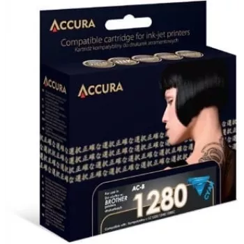 Accura suderinama žalsvai mėlyna rašalo kasetė, skirta Brother LC1280XLC/LC1240XLC/LC1220XLC (didelės talpos, 1200 puslapių)