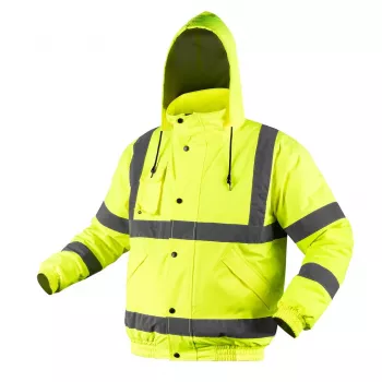 NEO TOOLS didelio matomumo lengvai izoliuota darbo striukė, fluorescencinė geltona, S dydis