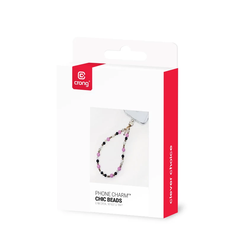 Crong Phone Charm – telefono dirželis su stilingais karoliukais (universalus raištelis)