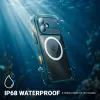 Crong Seal Cover IP68 vandeniui atsparus dėklas, skirtas iPhone 17 Pro (juodas)
