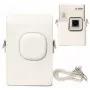 LOVEINSTANT pilkos spalvos PU odos apsauginis dėklas Fujifilm Instax Mini LiPlay+ hibridinei momentinei kamerai su peties dirželiu