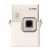 LOVEINSTANT pilkos spalvos PU odos apsauginis dėklas Fujifilm Instax Mini LiPlay+ hibridinei momentinei kamerai su peties dirželiu