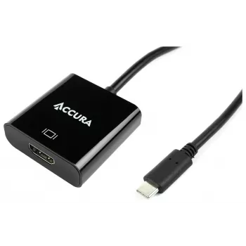 Accura USB-C į HDMI adapterio laidas 0,15 m 4K@60Hz juodos spalvos