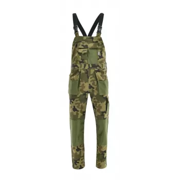 Snickers Workwear 3212 kombinezonas su petnešomis King Camo / juoda XXL