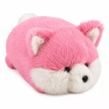 LEAN TOYS Plush Fox 16 cm minkšto kailio žaislas, rožinis
