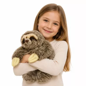 LEAN TOYS Realistinis tinginio minkštas žaislas su Velcro letenėlėmis 34 cm