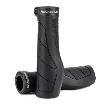 ROCKBROS G326PL ergonomiškos užrakinamos dviračio rankenos - juodos