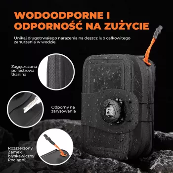 ROCKBROS AS-150 1,5 l vandeniui atsparus daugiafunkcis balnelio krepšys su buteliuko laikikliu - juodas