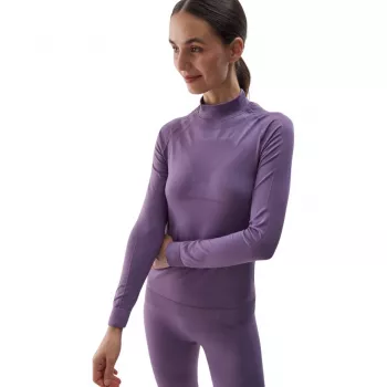 Moteriškas besiūlis termo apatinis komplektas 4F F156 violetinis M/L