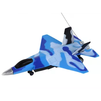 LEAN TOYS 16645 nuotolinio valdymo F-16 Fighting Falcon naikintuvas su garso ir šviesos efektais, 2,4 GHz, pilka