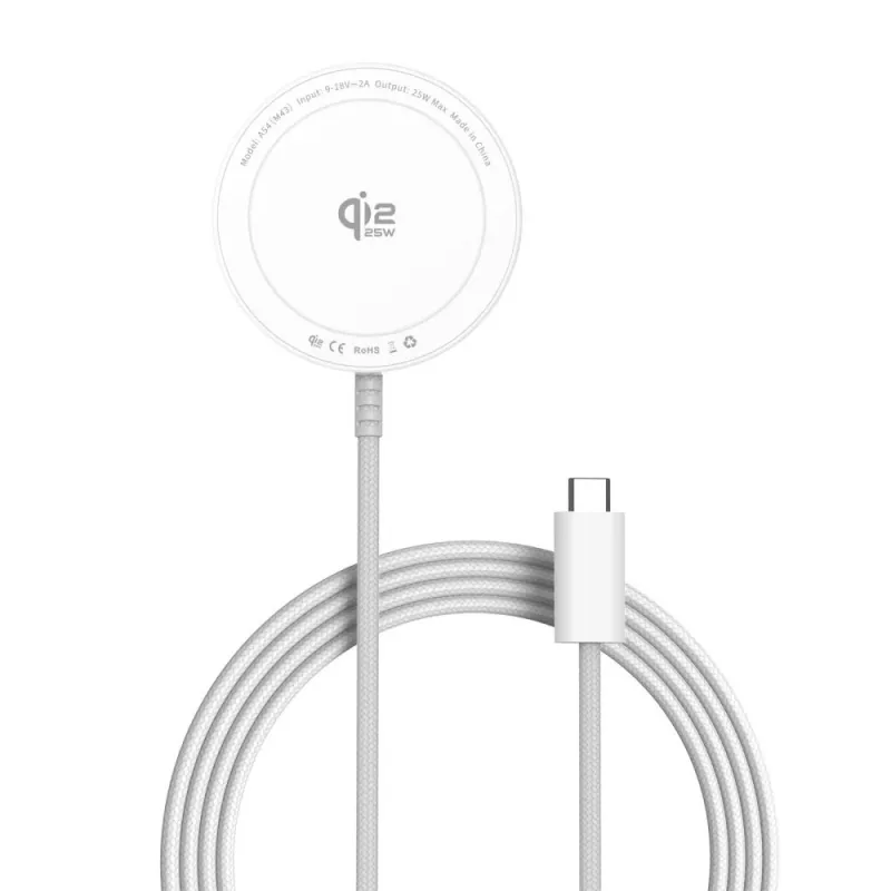 TECH-PROTECT A54 Magnetinis MagSafe belaidis įkroviklis 25W Qi2.2 baltas