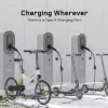 AKYGA AK-SC-E28 Type 2 į Schuko adapterinis laidas elektromobilių įkrovimui, 16A, 0,3 m, juodas