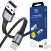 3mk Hyper Cable N-SERIES USB-A į Lightning 1m 5V/2,4A 12W juoda