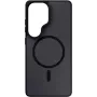 3MK Smoke MagCase Samsung Galaxy S26 Ultra – juodas permatomas matinis dėklas su MagSafe ir Absorber175™ apsauga