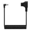 Newell D-Tap į DC 5,5x2,5mm spiralinis maitinimo laidas, 90cm, juodas
