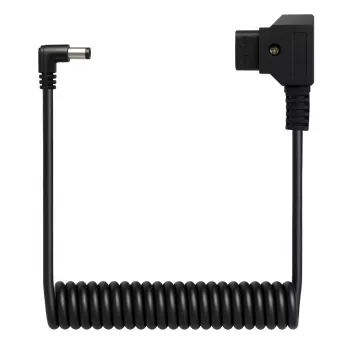 Newell D-Tap į DC 5,5x2,5mm spiralinis maitinimo laidas, 90cm, juodas