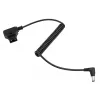 Newell D-Tap į DC 5,5x2,5mm spiralinis maitinimo laidas, 90cm, juodas