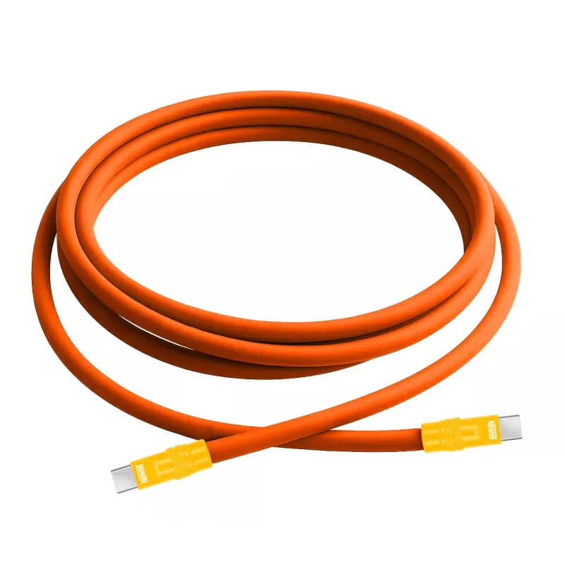 Newell USB-C į USB-C laidas 100W, 2m, silikoninis, oranžinės-geltonos spalvos
