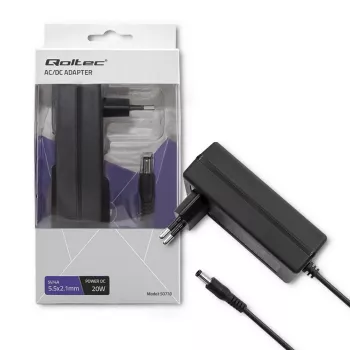 Qoltec 20W AC/DC maitinimo adapteris 5V 4A 5,5x2,1mm kištukas