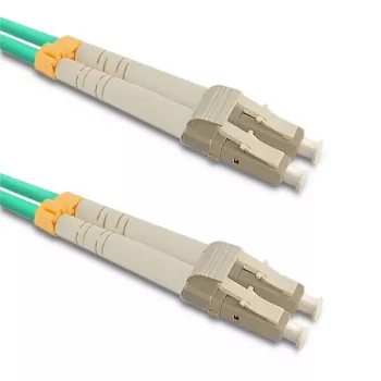 Qoltec LC/UPC–LC/UPC 2,0 m turkio spalvos OM3 daugiamodis dvipusis šviesolaidžio laidų kabelis