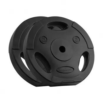 REBEL ACTIVE Bituminis svorių rinkinys 2x15 kg, 31 mm anga, Tri-Grip rankenos