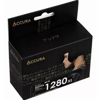 ACCURA AC-B1280BXL didelės talpos juodos rašalo kasetė, skirta Brother LC1280XLBK