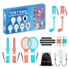 HURTEL Family Accessories Pack 15 in 1, skirta Nintendo Switch 2 konsolei - oranžinis ir mėlynas rinkinys