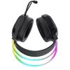Wozinsky WSG-1118 laidinis žaidimų ausinių komplektas su RGB apšvietimu ir mikrofonu - juoda
