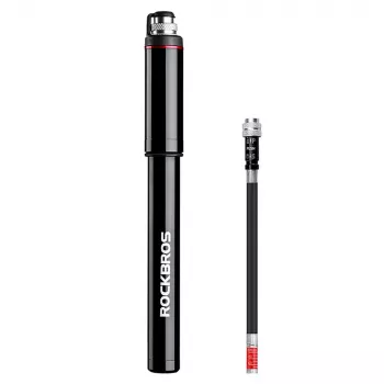 Rockbros SMART-B Mini dviračio pompa 150 PSI Presta Schrader vožtuvui, juoda
