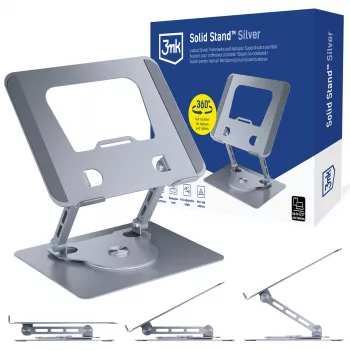 3mk Solid Stand - sidabrinis universalus telefono ir planšetės stovas