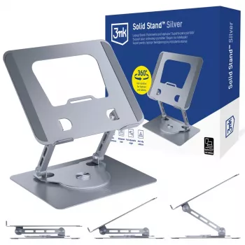 3mk Solid Stand - sidabrinis universalus telefono ir planšetės stovas