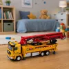 LEAN TOYS Concrete Pump Truck RC žaislas su šviesomis, garsais ir vandens purškimu, 1:40 mastelis